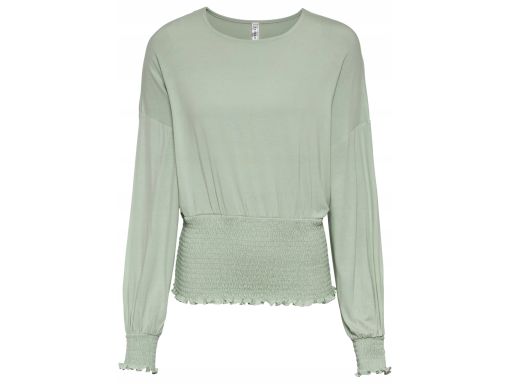 B.P.C bluzka pistacjowa z marszczeniami 44/46.