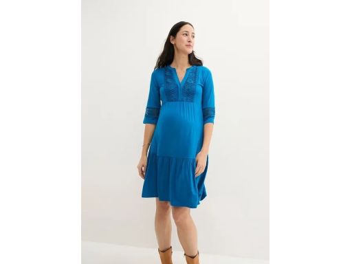 B.P.C sukienka ciążowa z koronką atlantycki niebieski 48/50.