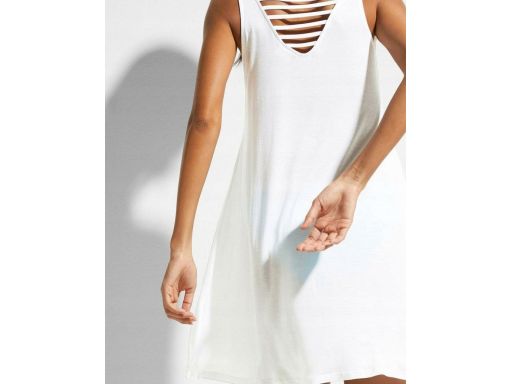 B.P.C sukienka plażowa biała wiskozowa r.52/54