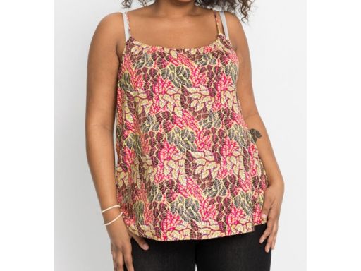 B.P.C bluzka letnia na ramiączka top wzór liście r.40/42