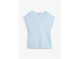 B.P.C t-shirt damski błękitny bawełniany odcinany w pasie 52/54.