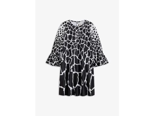 B.P.C sukienka czarna w biały wzór zwierzęcy ^36/38