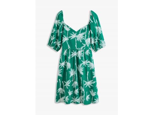 B.P.C sukienka lniana zielona z wycięciami na plecach ^48