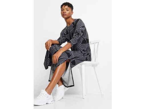 B.P.C sukienka midi z nadrukiem ^36/38