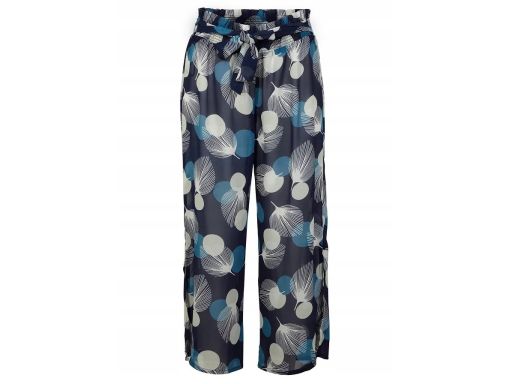 B.P.C szyfonowe kolorowe spodnie plażowe z rozcięciem ^54