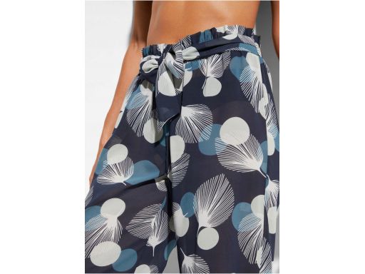 B.P.C szyfonowe kolorowe spodnie plażowe z rozcięciem ^54