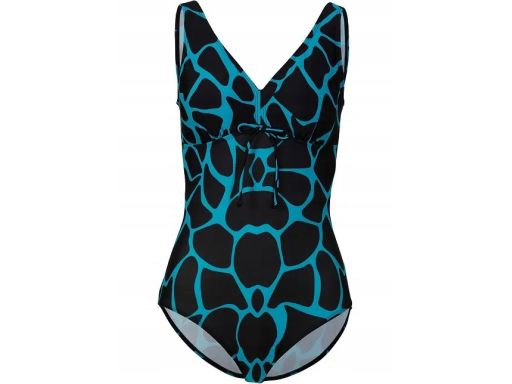 B.P.C Kostium kąpielowy czarno-turkusowy we wzory ^40