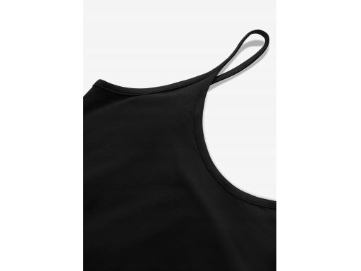 B.P.C długa sukienka czarna z marszczeniem i rozcięciem ^36/38