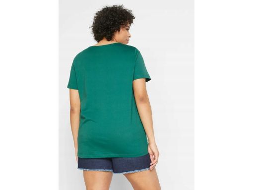 B.P.C zielony t-shirt bawełniany z nadrukiem ^40/42