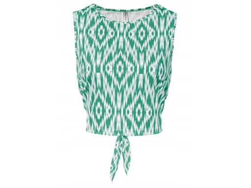 B.P.C top krótki z wiązaniem we wzory 48/50.