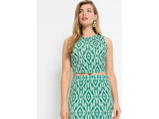 B.P.C top krótki z wiązaniem we wzory 48/50.