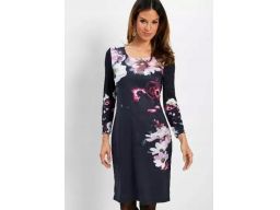 B.P.C czarna sukienka w kwiaty 40/42.