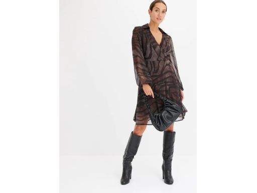 B.P.C sukienka szyfonowa z nadrukiem ^52