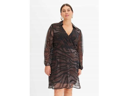 B.P.C sukienka szyfonowa z nadrukiem ^52