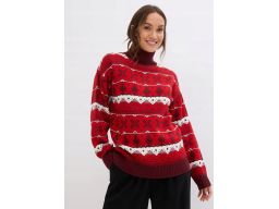 B.P.C sweter świąteczny bożonarodzeniowy z golfem ^44/46