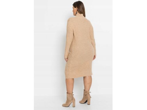 B.P.C sukienka dzianinowa ze stójką midi 44/46