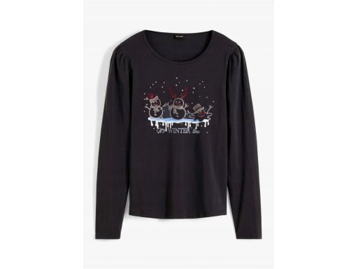 B.P.C bluzka czarna z dżetami świąteczna 52/54.