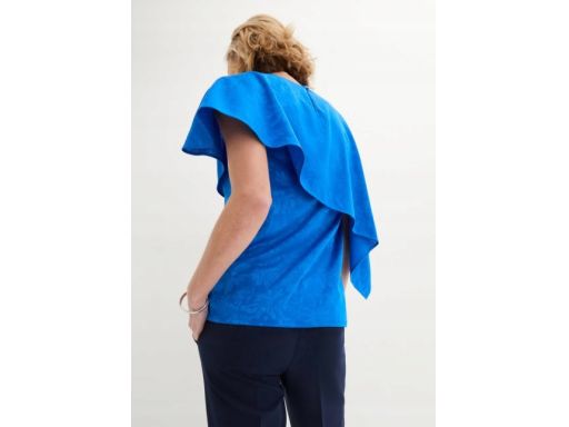 B.P.C niebieska bluzka z asymetryczną warstwą połyskująca r.40/42