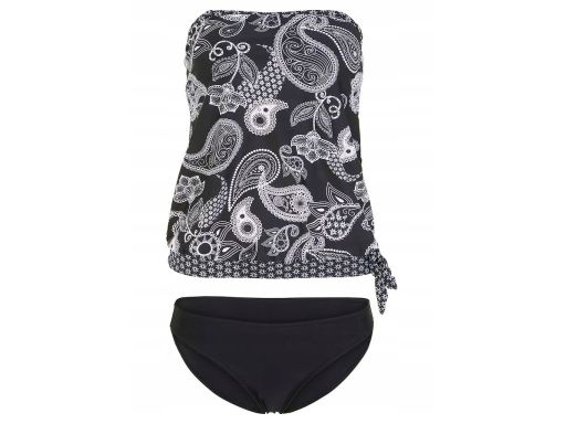 B.P.C tankini czarne w białe wzory oversize 40.