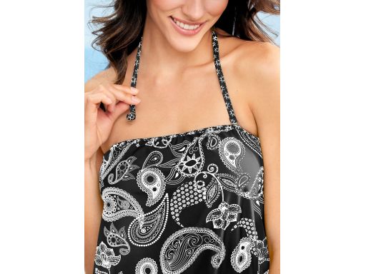 B.P.C tankini czarne w białe wzory oversize 40.