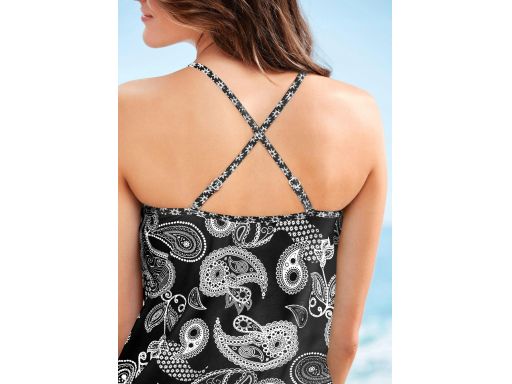 B.P.C tankini czarne w białe wzory oversize 40.