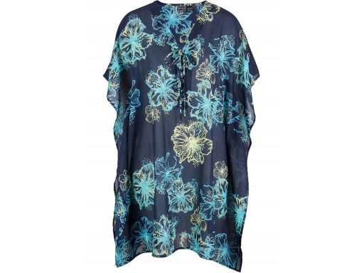 B.P.C sukienka plażowa tunika jasnoniebieska w kolorowe kwiaty r.56/58