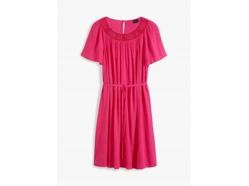B.P.C sukienka tunikowa różowa z koronką ^44