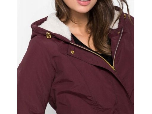 B.P.C kurtka ocieplana bordowa z kapturem ^38