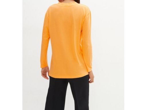 B.P.C t-shirt damski długi rękaw pomarańczowy ze stójką 48/50.