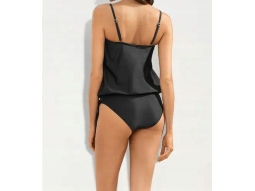 B.P.C tankini oversize czarne odpinane ramiączka r.42