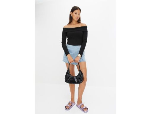 B.P.C czarna bluzka carmen długi rękaw ^44/46