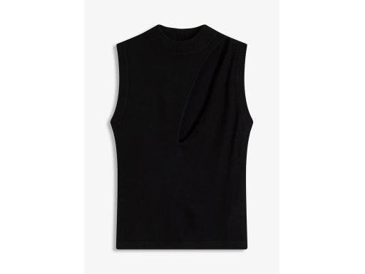 B.P.C czarny top z modnym wycięciem ^40/42