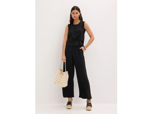 B.P.C bluzka czarna bez rękawów z przewiązaniem ^42