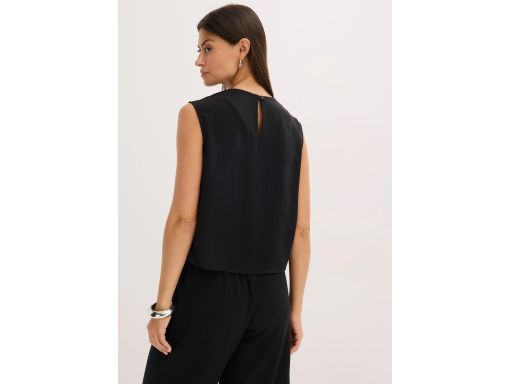 B.P.C bluzka czarna bez rękawów z przewiązaniem ^42