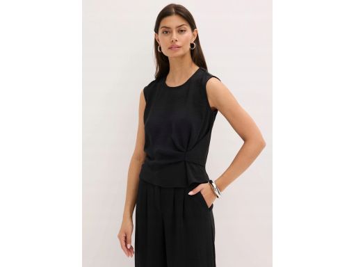 B.P.C bluzka czarna bez rękawów z przewiązaniem ^42