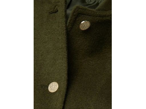 B.P.C krótki płaszcz bomberka khaki w optyce wełnianej ^54