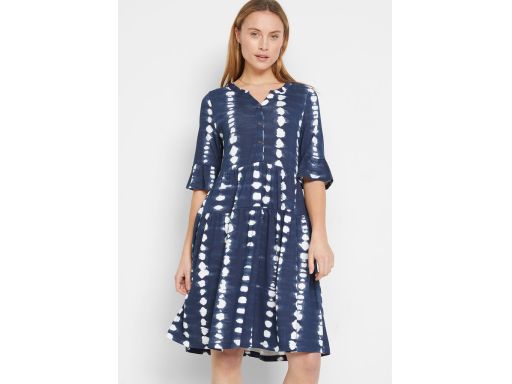 B.P.C sukienka shirtowa batikowy wzór granat^36/38