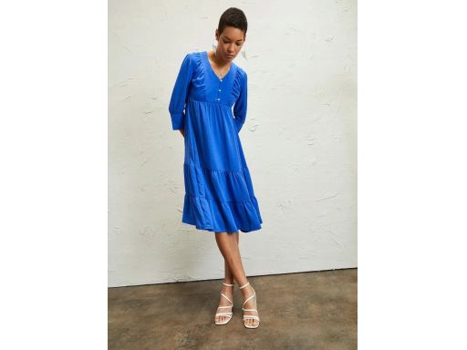 B.P.C szeroka sukienka z falban szafirowa 40.