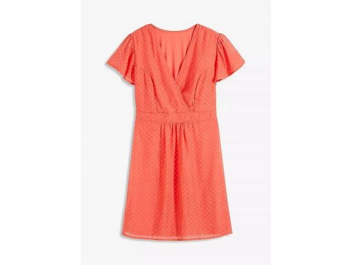B.P.C sukienka koralowa szyfonowa r.48