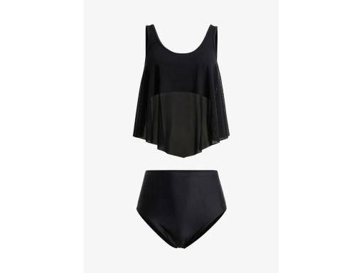 B.P.C czarne tankini z siateczki z figami z wysokim stanem 40.