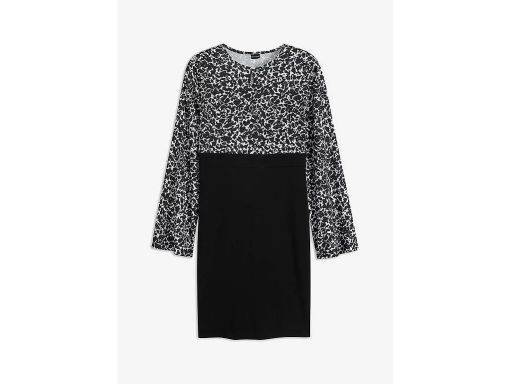 B.P.C sukienka ołówkowa w optyce 2w1 czarno-biała ^36/38