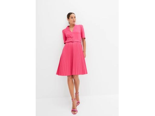 B.P.C sukienka plisowana różowa z dżerseju ^36/38
