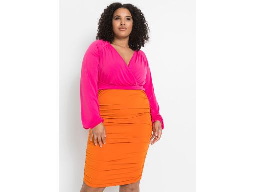 Sukienka marszczona ze stretchem r.44/46