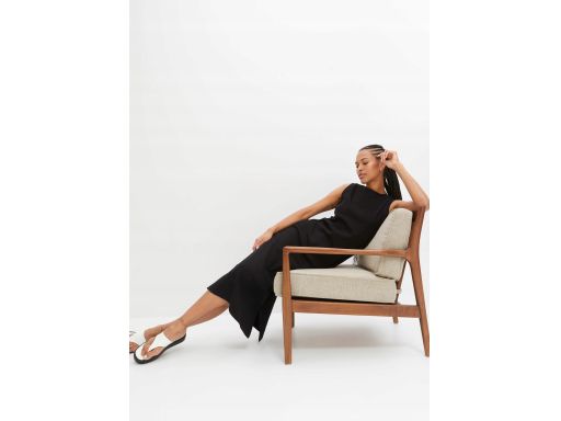 B.P.C długa sukienka maxi czarna bawełniana ^36/38