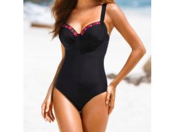 B.P.C kostium jednoczęściowy z kamieniami czarny 48 (95C).