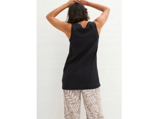 B.P.C długi czarny top z kwadratowym dekoltem r.40/42