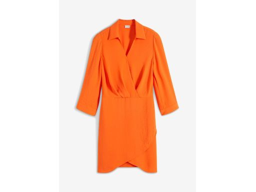 B.P.C pomarańczowa sukienka z efektem założenia kopertowego ^46