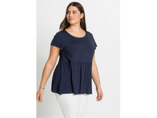B.P.C bluzka granatowa z baskinką 32/34.