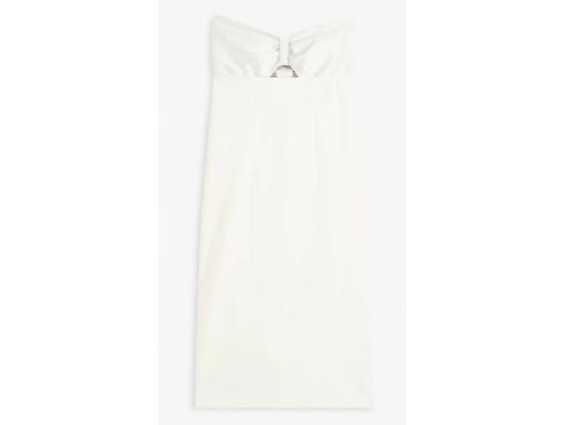 B.P.C sukienka śmietankowa bandeau midi 44.