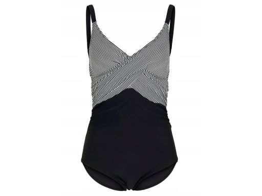 B.P.C kostium jednoczęściowy czarny w białe paski 42.